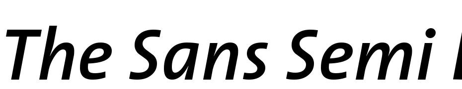 The Sans Semi Bold Italic Yazı tipi ücretsiz indir